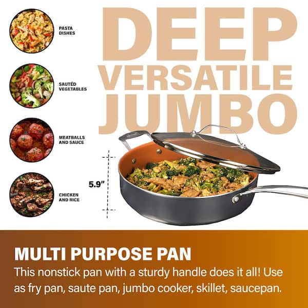  Our Place Perfect Pot - 5.5 Qt. Nonstick Ceramic Sauce Pan with  Lid, Versatile Cookware for Stovetop and Oven, Steam, Bake, Braise, Roast, PTFE and PFOA-Free