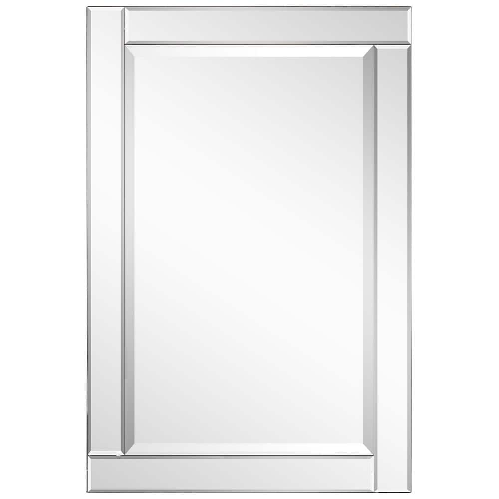 Empire Art Direct Medium Rectangle Clear Beveled Glass Contemporary ...