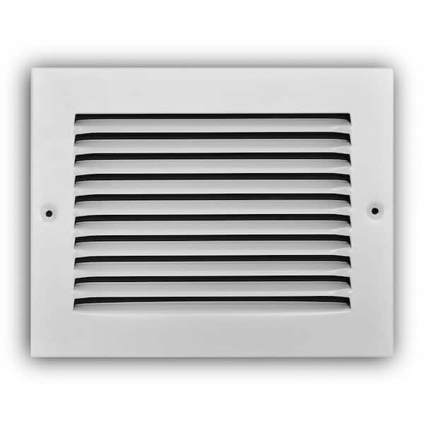 8 in. x 6 in. Steel Return Air Grille in White