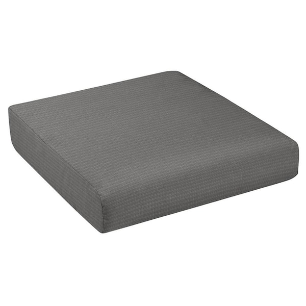 SORRA HOME 22.5 x 22.5 x 5 in., 2-Piece Deep Seating Outdoor Dining Chair Cushion in ETC Steel