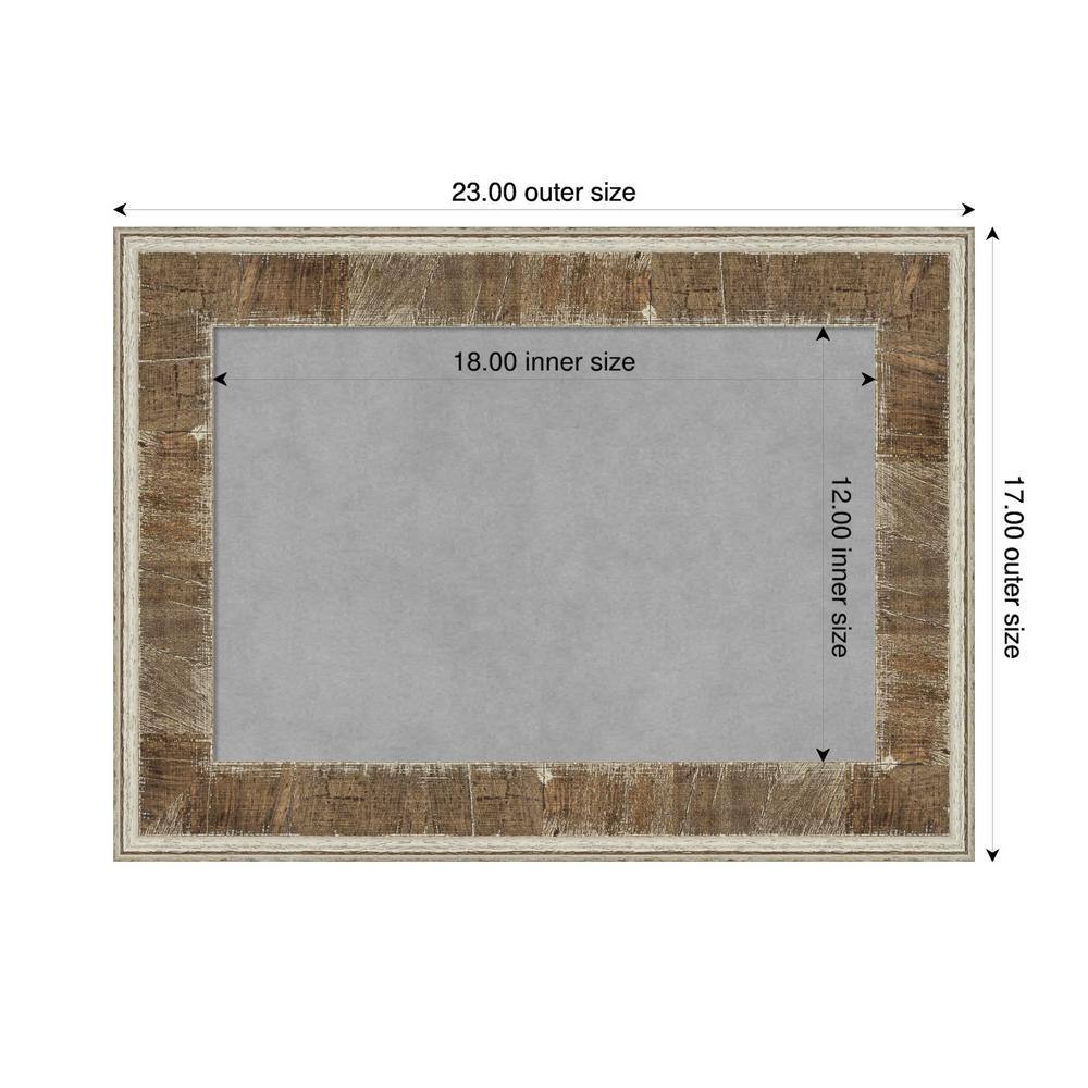 Farmhouse Brown and Grey Wood Framed Magnetic Memo Board
