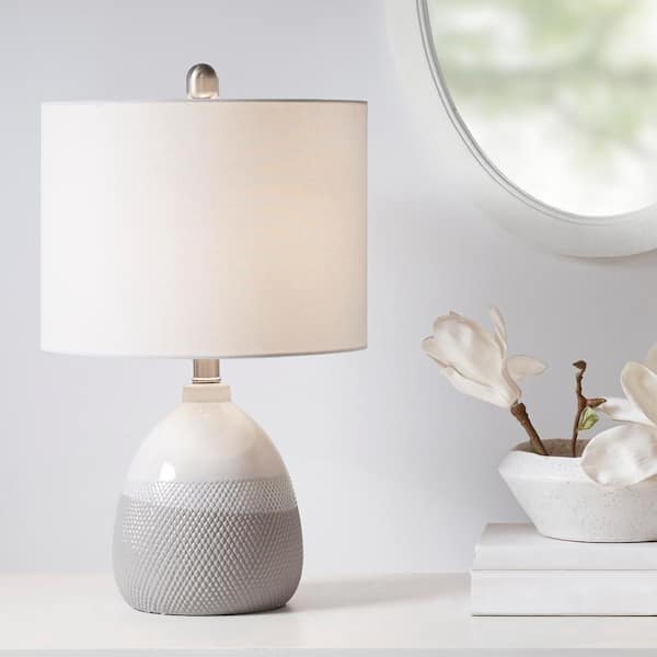 Driggs 20.5 in. Ivory/Grey Table Lamp