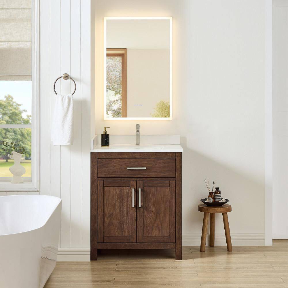 Beckett 30 in. Single Freestanding Dark Walnut Bath Vanity with Top price history on PriceWatchPro