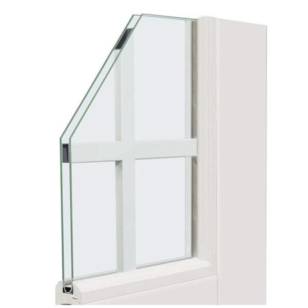 60 in. x 80 in. Smooth White Right-Hand Composite PG50 Sliding Patio Door with 15-Lite GBG