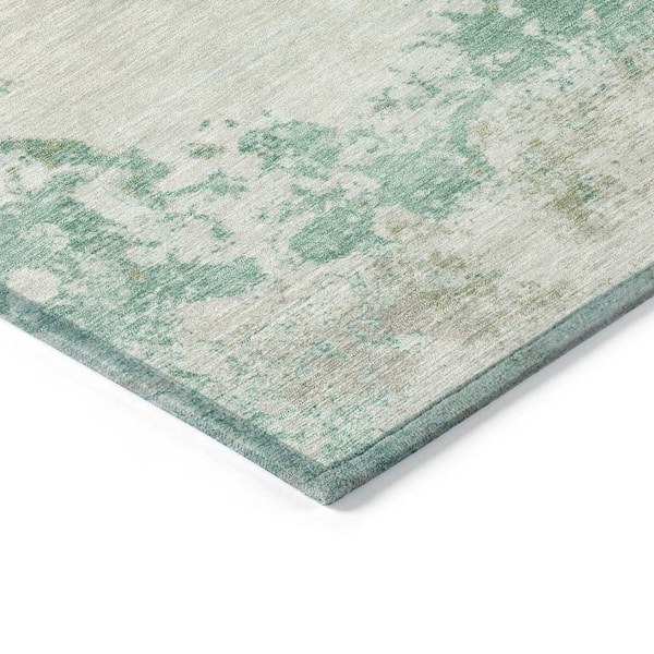 Chantille Machine Washable Indoor/Outdoor Abstract ACN2070 Putty 1 ft. 8 in. x 2 ft. 6 in. Accent Rug