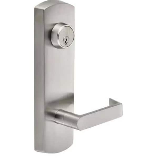 Taco Brushed Chrome Commercial Entry Escutcheon Lever Trim for Panic Exit Device w/ IC Core