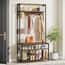 BYBLIGHT Carmalita Brown 75 in. FreeStanding Closet Organizer ...