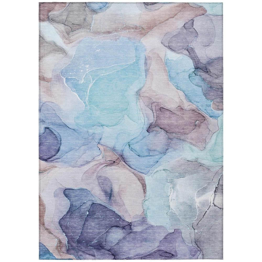 Blue 10 ft. x 14 ft. Abstract Indoor /Outdoor Area Rug price history on PriceWatchPro