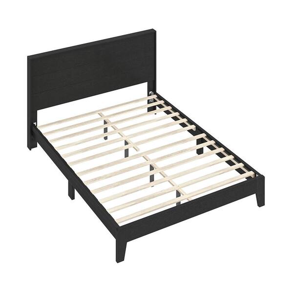 GALANO Payne Luxe Black Oak Queen Platform Bed with