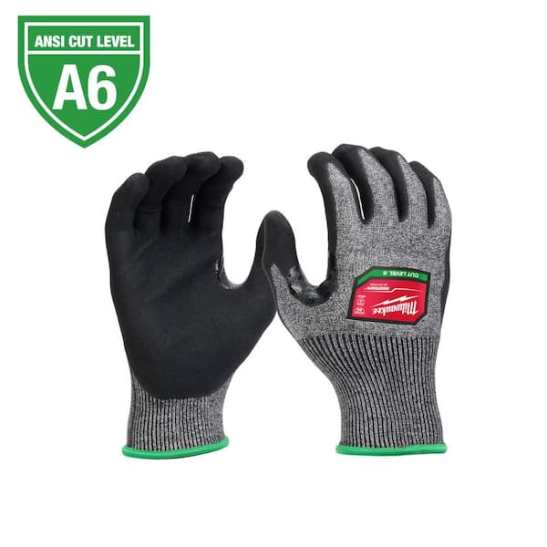 Milwaukee Large High Dexterity Cut 6 Resistant Nitrile Dipped Work Gloves