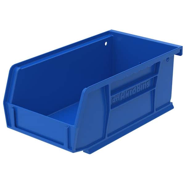 30220 Plastic Stackable Storage Bins, 7-3/8 in. x 4-1/8 in. x 3 in. Blue, 24-pack