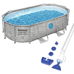 14 ft. x 8 ft. Rectangle 39.5 in. Metal Frame Pool Package