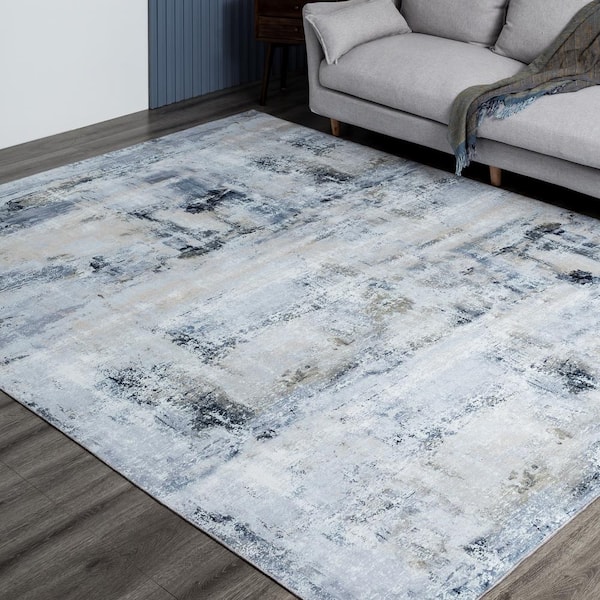 2 ft. x 3 ft. Blues/Grays Area Rug