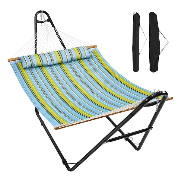 VEVOR 2-Person Hammock with Stand Included Heavy Duty 480 lbs. Capacity Double Hammock