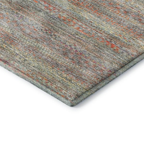 Mayfield Premium Machine Washable Abstract AMF2148 Sage 10 ft. x 14 ft. Area Rug