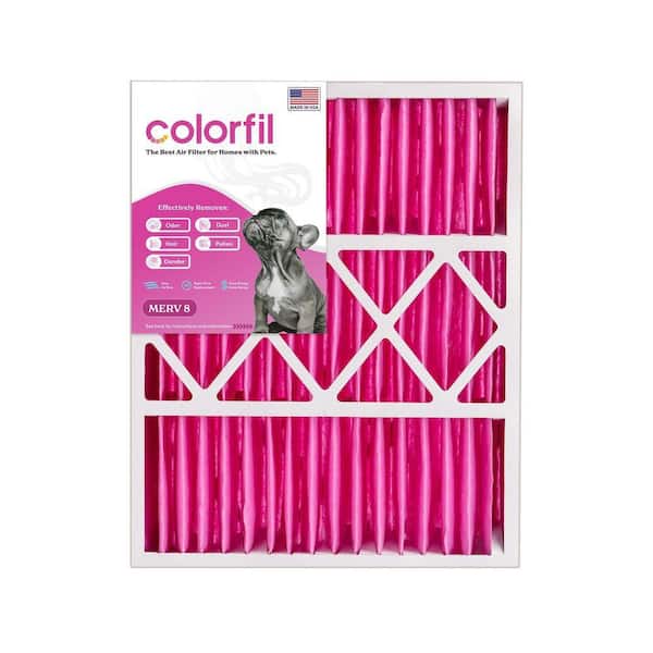 20 in. x 25 in. x 5 in. Odor Removal and Color Changing Pleated Furnace Air Filter, MERV 8 (2-Pack)