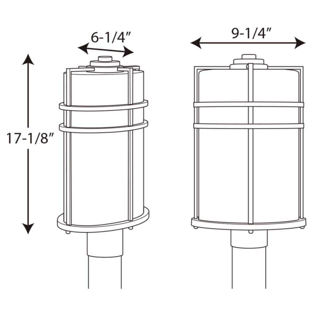 Black Aluminum 17" Outdoor Wall Lantern with Etched Glass Shade