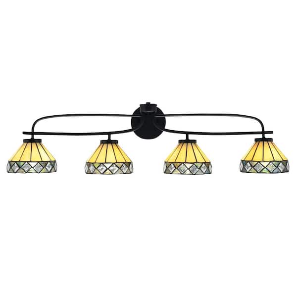 Unbranded Olympia 38.75 in. 4-Light Matte Black Vanity Light