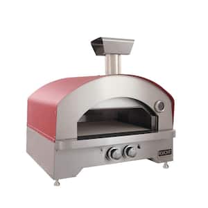 NAPOLI Propane Gas Outdoor/Indoor Portable Outdoor Pizza Oven in Red