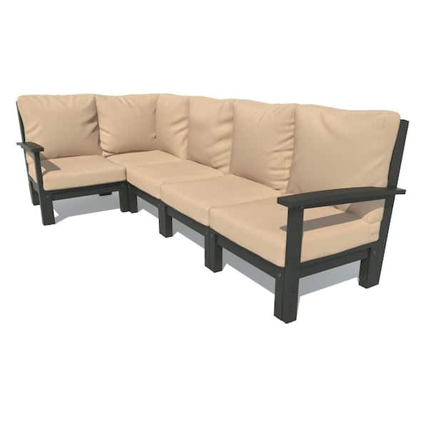 Highwood Bespoke Deep Seating 5-Piece Plastic Outdoor Sectional Set with Cushions