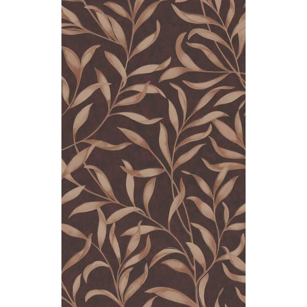 Walls Republic Red Twigs Leaves Floral Printed Non-Woven Paper Paste the Wall Textured Wallpaper 57 sq. ft.