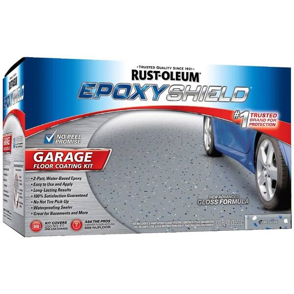 Rust-Oleum EpoxyShield 1 Gal. Gray High-Gloss 1-Car Garage Floor 