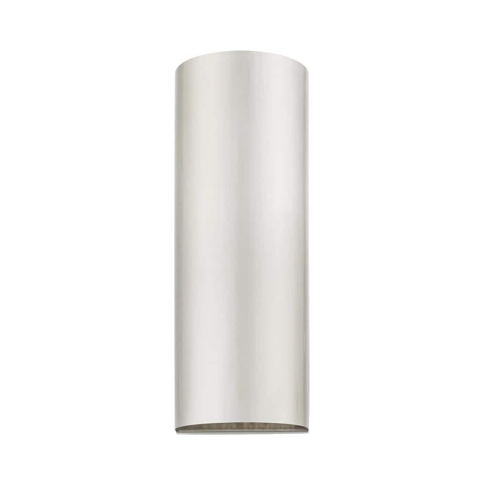 Bond Brushed Nickel Half Cylinder Outdoor Wall Sconce