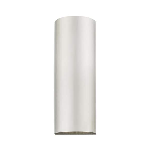 AVIANCE LIGHTING Banbury 14 in. 1-Light Brushed Nickel Dark Sky Outdoor Hardwired ADA Wall Sconce with No Bulbs Included