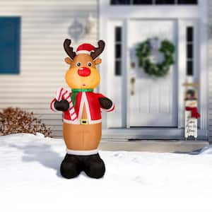 8 ft. Lighted Inflatable Reindeer Decor