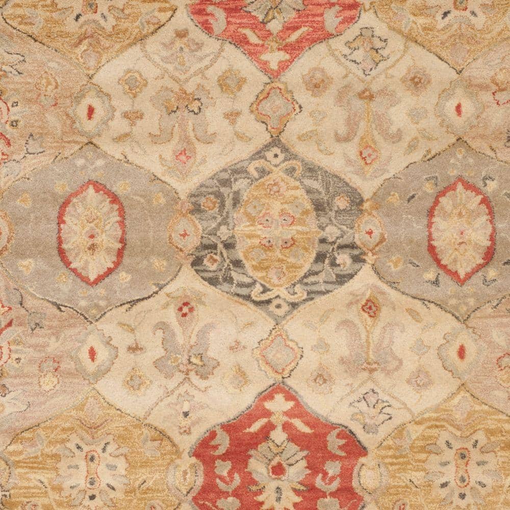 Heirloom Beige Round Hand-Tufted Wool Area Rug - 8'3" x 11'
