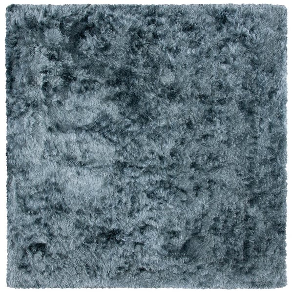 Ocean Shag 10 ft. x 10 ft. Square Slate Cozy Plush Area Rug