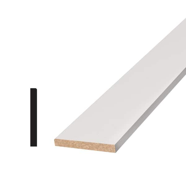 1/2 in. D x 3-1/4 in. W x 96 in. L MDF Primed White Baseboard Moulding Pack (10-Pack)