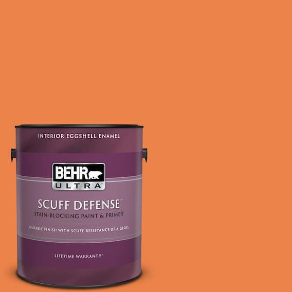 BEHR ULTRA 1 gal. #240B-6 Orange Zest Extra Durable Eggshell Enamel Interior Paint & Primer