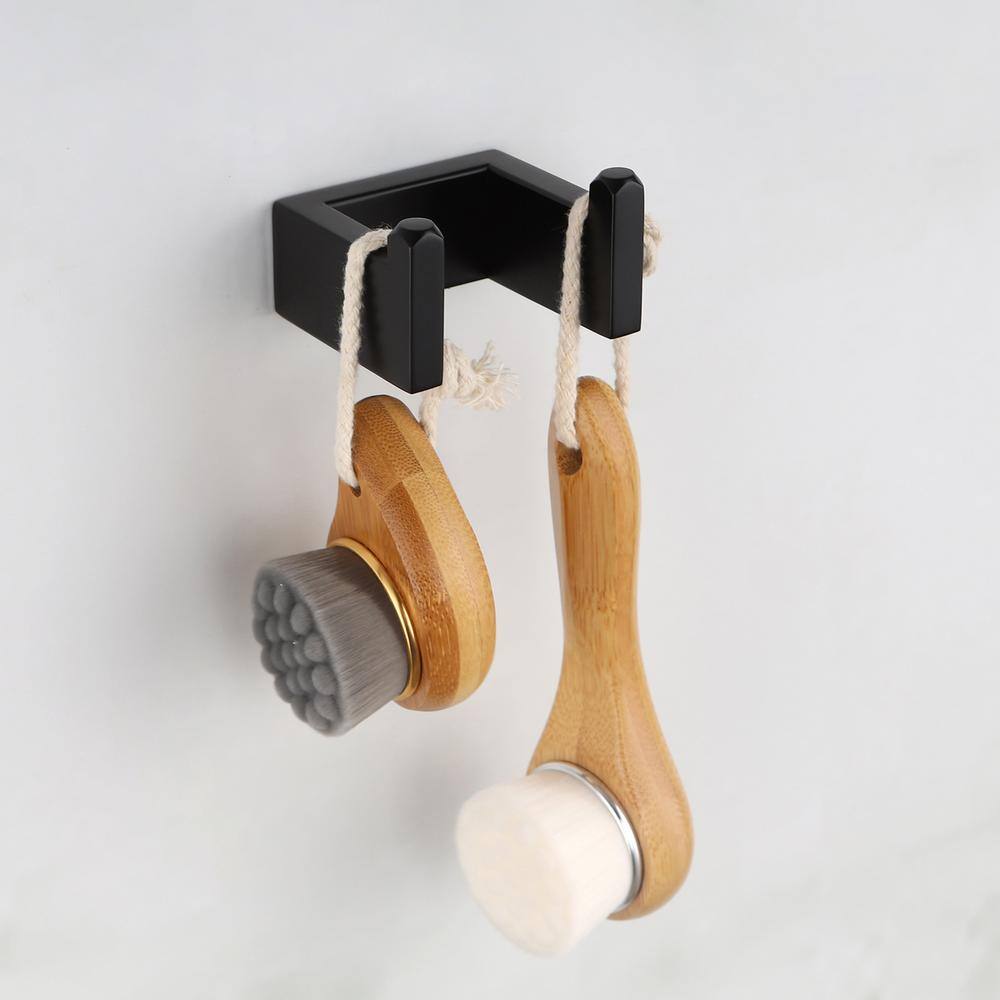 Matte Black 4-Piece Stainless Steel Bathroom Hardware Set