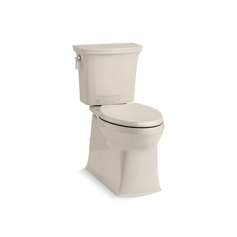 KOHLER Corbelle Comfort Height Revolution 360° 12 in. Rough-In 2-Piece 1.28  GPF Single Flush Elongated Toilet in Sandbar K-3814-G9 - The Home Depot