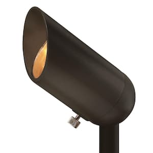 8-Watt 2700K Accent Spot 475 Lumens Bronze Hardwired Integrated LED Outdoor Normal Shroud Spotlight with LumaCORE