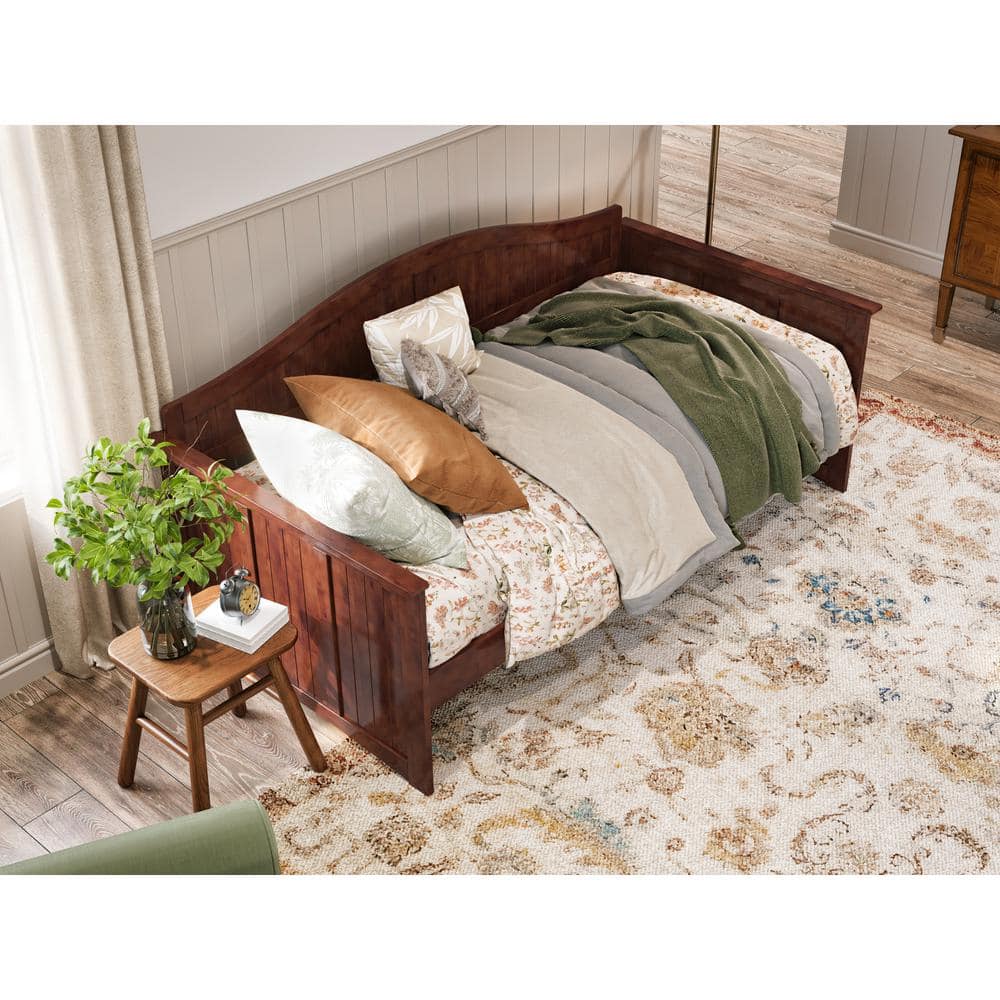 Nantucket Twin Walnut Wood Daybed with Slats