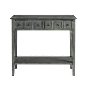 Strand 34.75 in Grey 2-Drawer Console Table