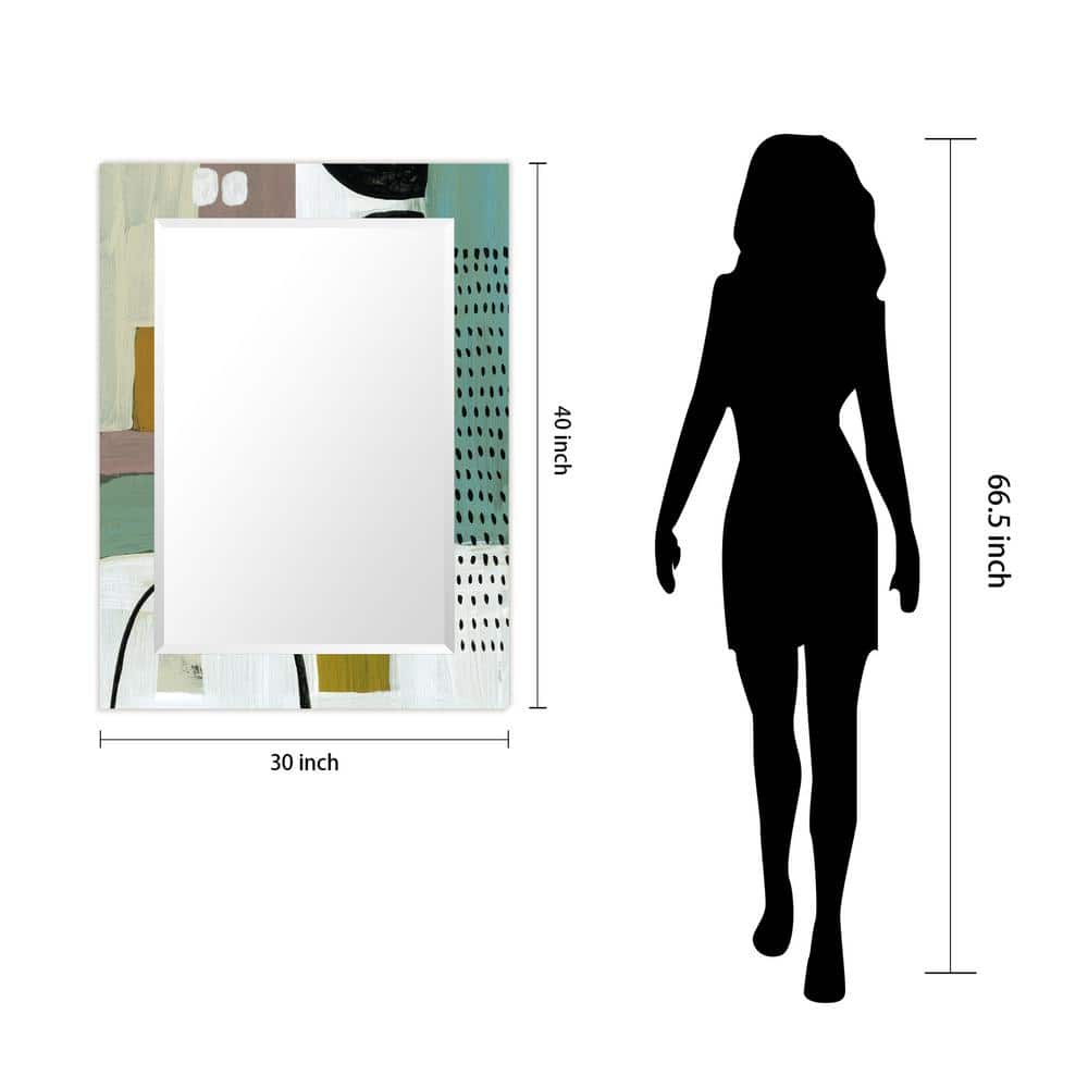 Rectangular Frameless 40" x 30" Beveled Wall Mirror