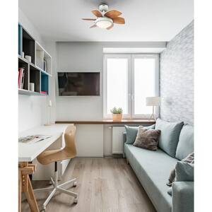 Quince LED 24 in. LED White Ceiling Fan with Light Fixture