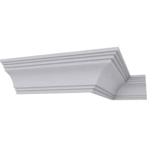 SAMPLE - 2 in. x 12 in. x 2 in. Polyurethane Kent Traditional Smooth Crown Moulding