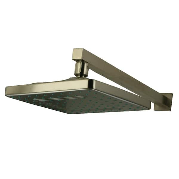 Kingston Brass 1-Spray 8 in. Single Wall Mount Fixed Rain Shower Head in Brushed Nickel