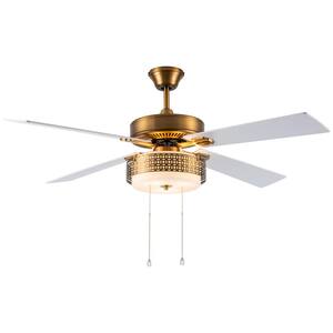 Carmelina 52 in. LED Indoor Brass 