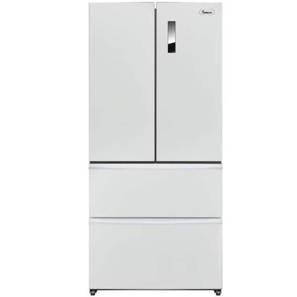 33 in. 18.9 cu. ft. 4-Door French-Door Refrigerator, White, Counter Depth