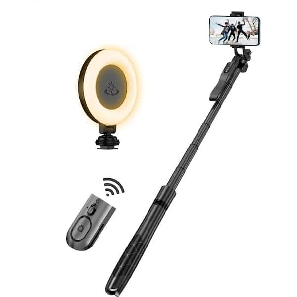 Ahfiwaso 62 in. Phone Tripod Selfie Stick w/ Remote and 3-Watt LED Light Universal Mount Tripod for iPhone, Android Phone, Gopro