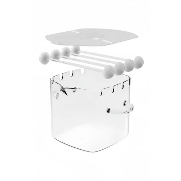 100 oz. Glass Microwaveable Cookware with Silicone Lid and Removable Glass Skewer, Noodle Bowl and Vegetable Steamer