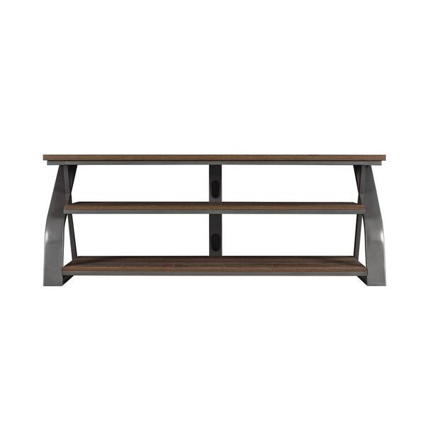 Bell'O Frankfort TV Stand for 65 in. TVs in Gun Metal Gray
