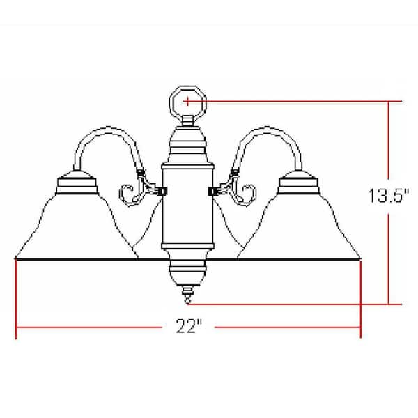 Millbridge 3-Light Oil Rubbed Bronze Chandelier
