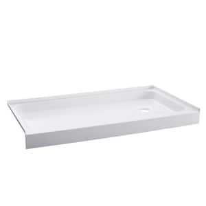 Voltaire 36 in. x 60 in. Acrylic, Single-Threshold, Right-Hand Drain, Shower Base in White