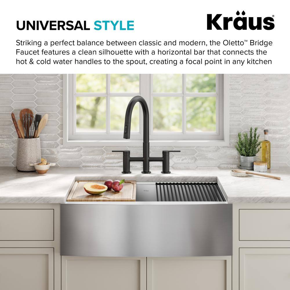 Matte Black Brass Kitchen Faucet with Pull-Down Sprayhead